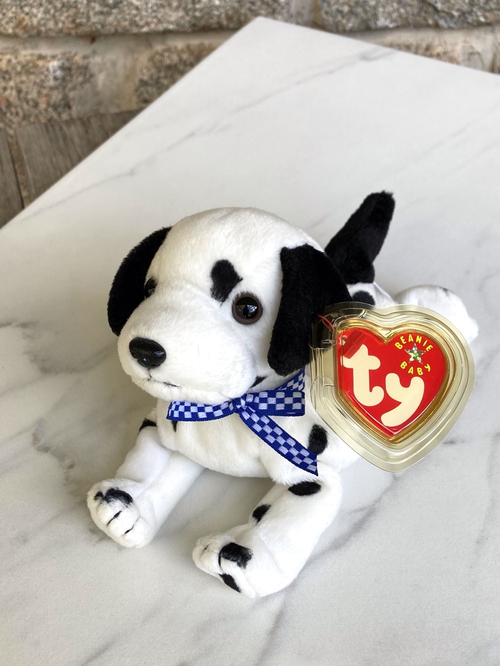 Ty Rare Dizzy the Dalmatian – Black Ears, Black Tail Beanie Babies